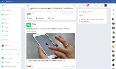 facebook programele windows 10