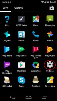 android meniu
