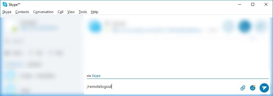 skype remote logout