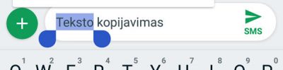 kaip pazymeti teksta android
