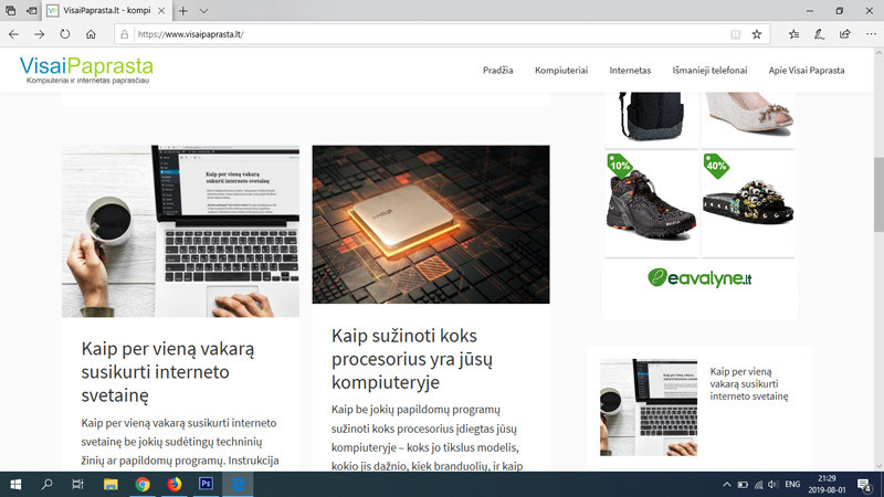 kaip nufotofrafuoti visa kompiuterio ekrana