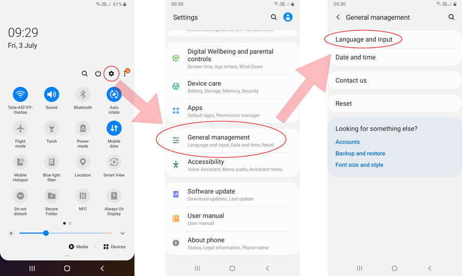 kaip pakeisti kalbą samsung android telefone