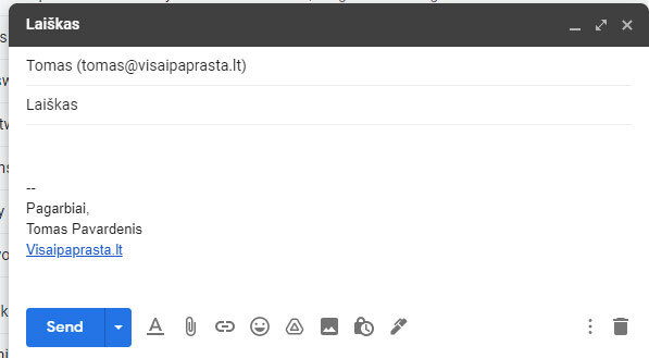 kaip gmaile prideti parasa