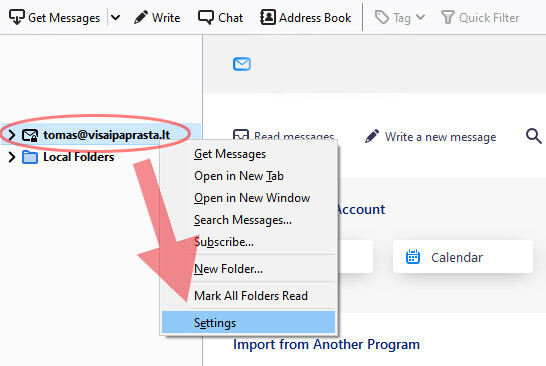 mozilla thunderbird kaip užsidėti parašą