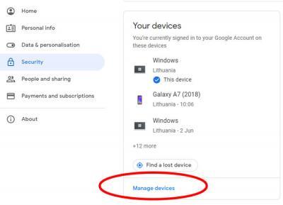 kaip atsijungti is gmail nuotoliniu budu