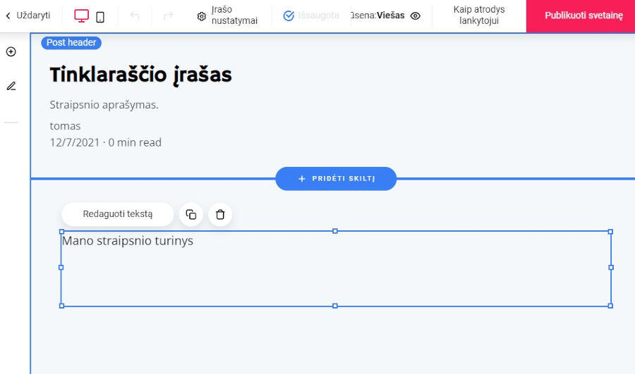 zyro tinklarascio kurimas