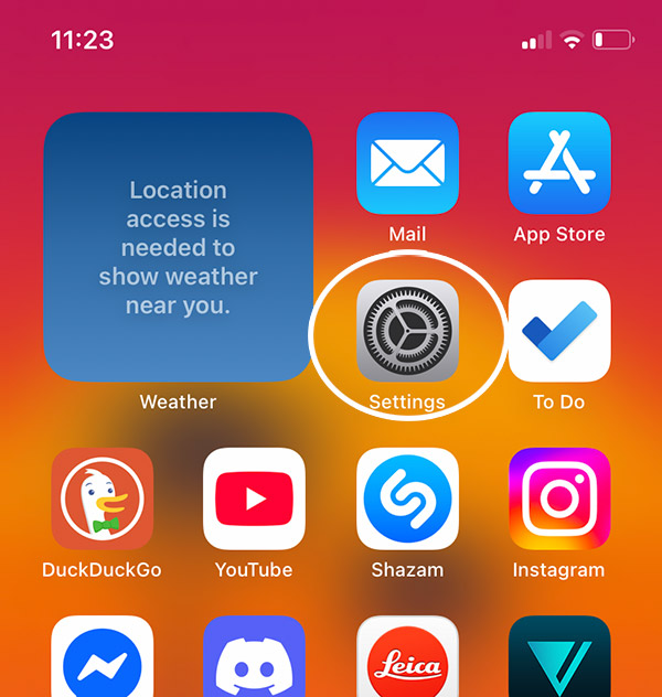 iphone nustatymai