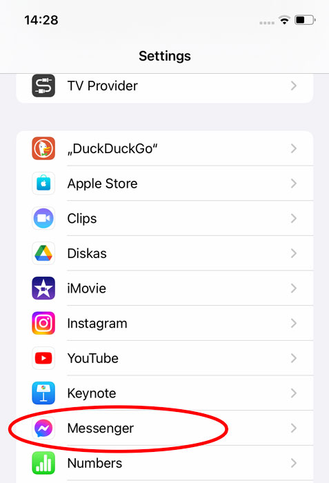 iphone programėlių nustatymai