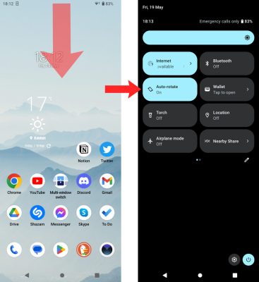 kaip padaryti, kad ekrano vaizdas neapsiverstų android