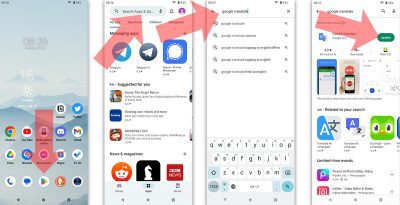 kaip įsirašyti google translate programėlę android telefone