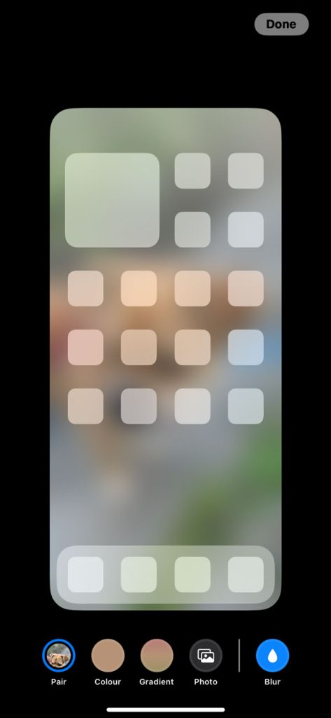 kaip išjungti susiliejusį ekrano foną ant iphone
